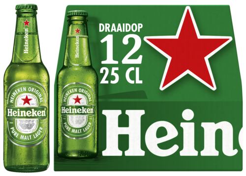 Heineken Premium Pilsener in flesjes van 25 cl