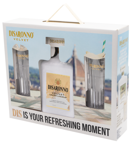 Disaronno Velvet Cadeaupakket met 2 Batida glazen