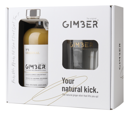 Gimber Delight cadeaupakket met fles en glas