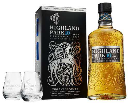 Highland Park 10 Years Cadeaupakket met 2 glazen