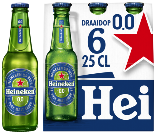 Heineken Premium Pilsener 0.0 Bier Draaidop Fles