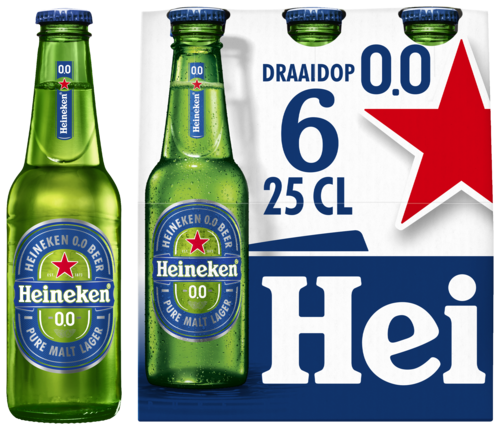 Heineken Premium Pilsener 0.0 Bier Draaidop Fles