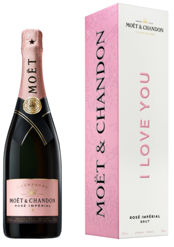 Moët & Chandon Rosé Impérial - I Love You Cadeauverpakking