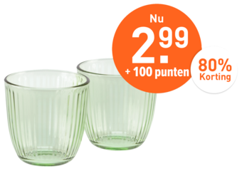 Waterglazen groen Boa Comida