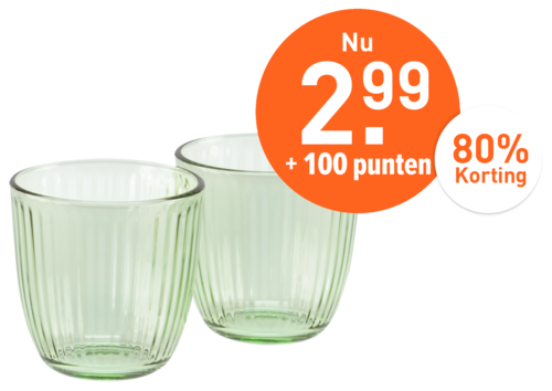 Waterglazen groen Boa Comida