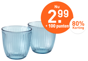 Waterglazen blauw Boa Comida