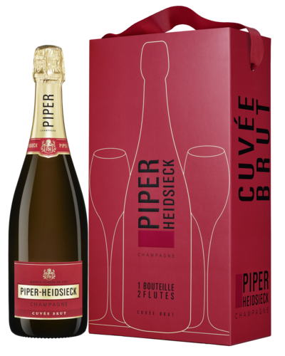 Piper-Heidsieck Brut + 2 glazen cadeauverpakking