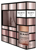 Canti Prosecco Rosé Cadeaupakket met glas