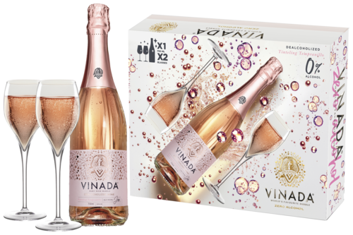 VINADA Tempranillo Rosé incl 2 Glazen Cadeaupakket