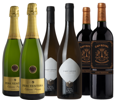 Wijnbox Kerstdiner Groot 6X75CL