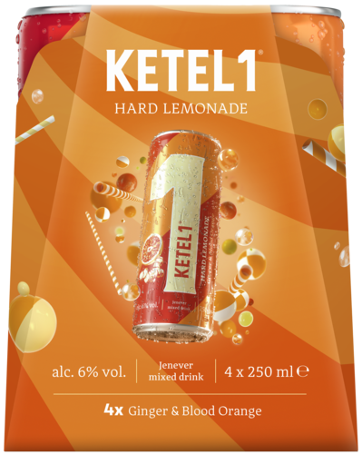 Ketel 1 Hard Lemonade Ginger & Blood Orange Koningsdag 4-pack