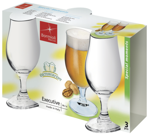 Executive Bierglas 37,5CL - set van 3