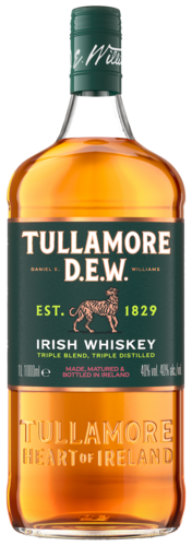 Fles Tullamore D.E.W. Irish whiskey 1 liter