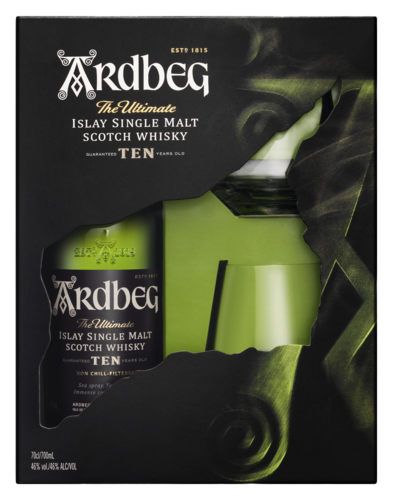 Ardbeg 10 Years cadeauverpakking met twee glazen