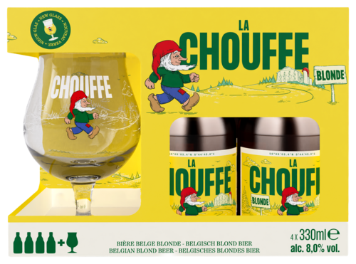 La Chouffe Blond met Glas