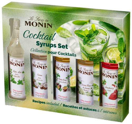 Monin Cocktail Set met vijf flesjes van 5 cl