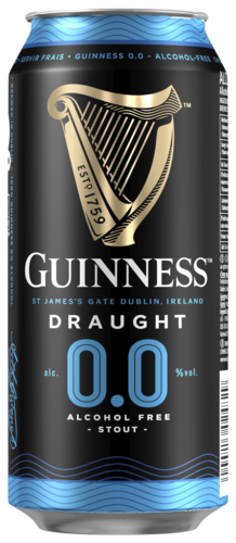 Blik Guinness 0.0 alcoholvrij 44 cl