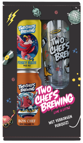 Two Chefs Brewing Met Glas