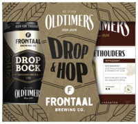 Frontaal Drop Bock Oldtimer biercadeauverpakking met drop