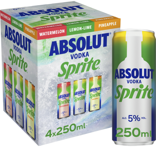 Absolut & Sprite mix 4-pack 
