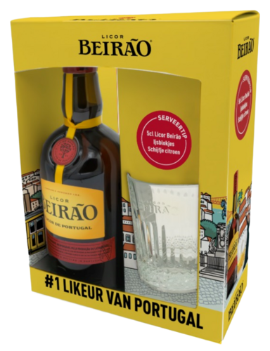 Licor Beir&atilde;o giftpack met glas 