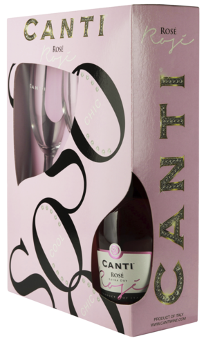 Canti Prosecco Rosé Geschenkverpakking met Glas 75CL