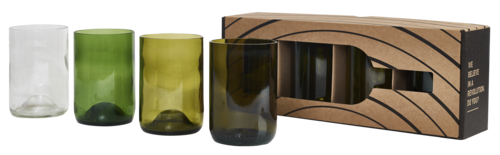 Rebottled 4 glazen kleur GVP
