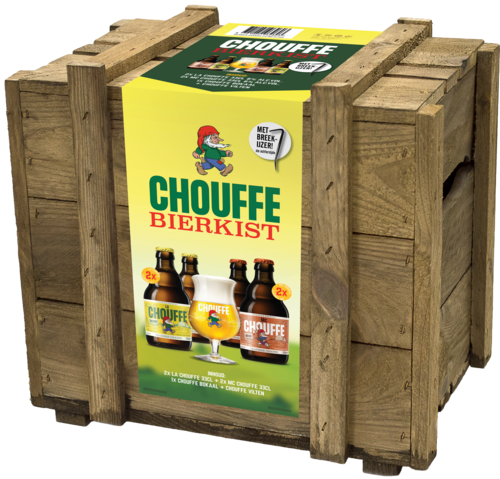 La Chouffe cadeaupakket met glas 4 x 33 cl