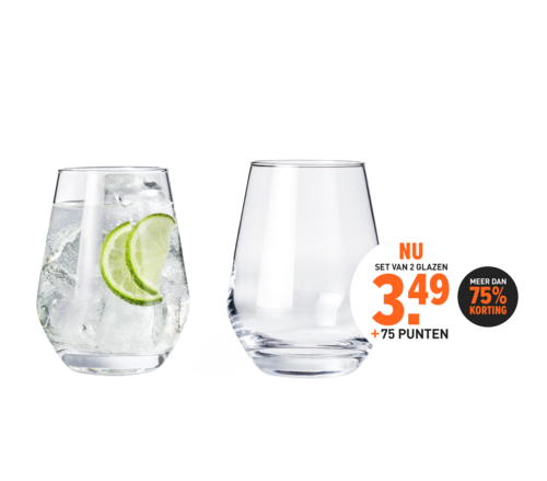 Chef & Sommelier Tumblerglazen (38 cl) - set van 2
