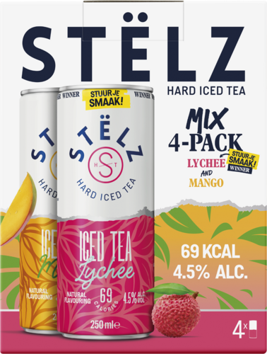 ST&Euml;LZ Hard Iced Tea Mango/Lychee 4-pack