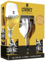 Cornet Gold Blond Cadeauverpakking met Glas