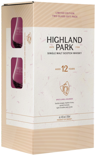 Highland Park 12 met 2 Glazen