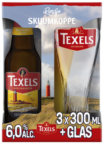 Texels Skuumkoppe Cadeaupakket met glas