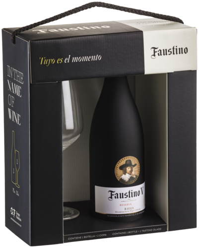 Faustino V Reserva Cadeaupakket met glas