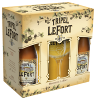 LeFort Tripel Cadeaupakket met glas