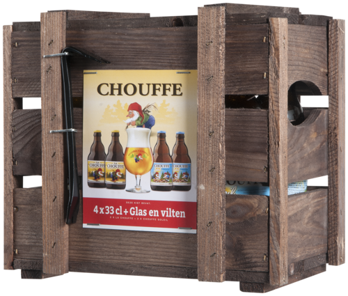 La Chouffe kist met glas 132CL