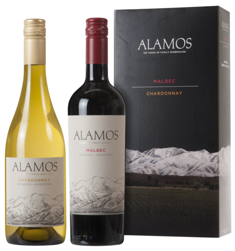 Alamos Malbec & Chardonnay Geschenkverpakking