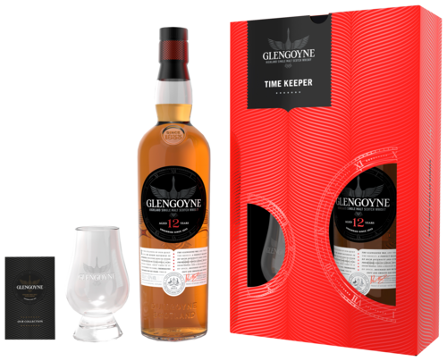 Glengoyne 12 years Time Keeper Cadeaupakket met glas