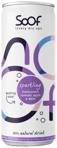 Soof Blackcurrant, Lavender, Apple & Sparkling Water 25CL 8719324733601