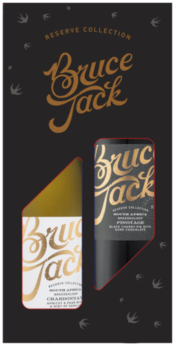 Bruce Jack Reserve Gift Box Reserve Chardonnay & Reserve Pinotage. 2X75CL